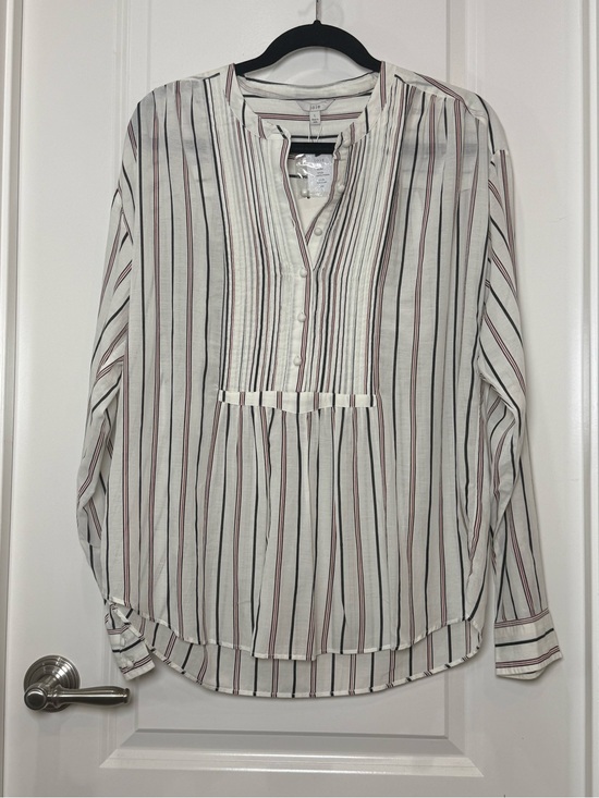 Joie Tops - Joie Womens Striped Cotton-Blend Striped Button Placket Shirt - NWT